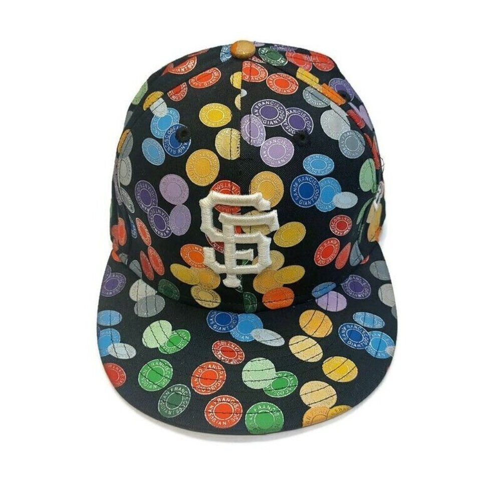 59Fifty Size 7 5/8 New Era San Francisco Giants Fitted Hat Cap Allover Print